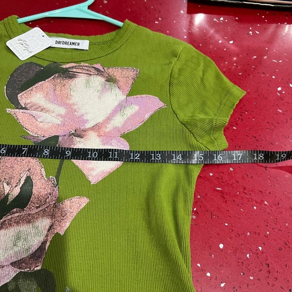 NWT Daydreamer x Free People collaboration Rose Pointelle Tee - Picture 5 of 8